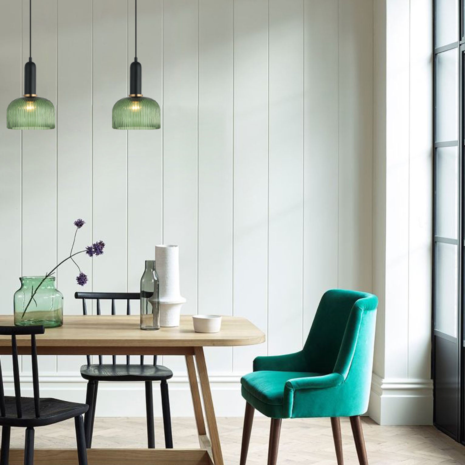 Buy Pendant Lights Australia Vintaj 1 Light Pendant Green Glass Dome Shape - VINTAJ14