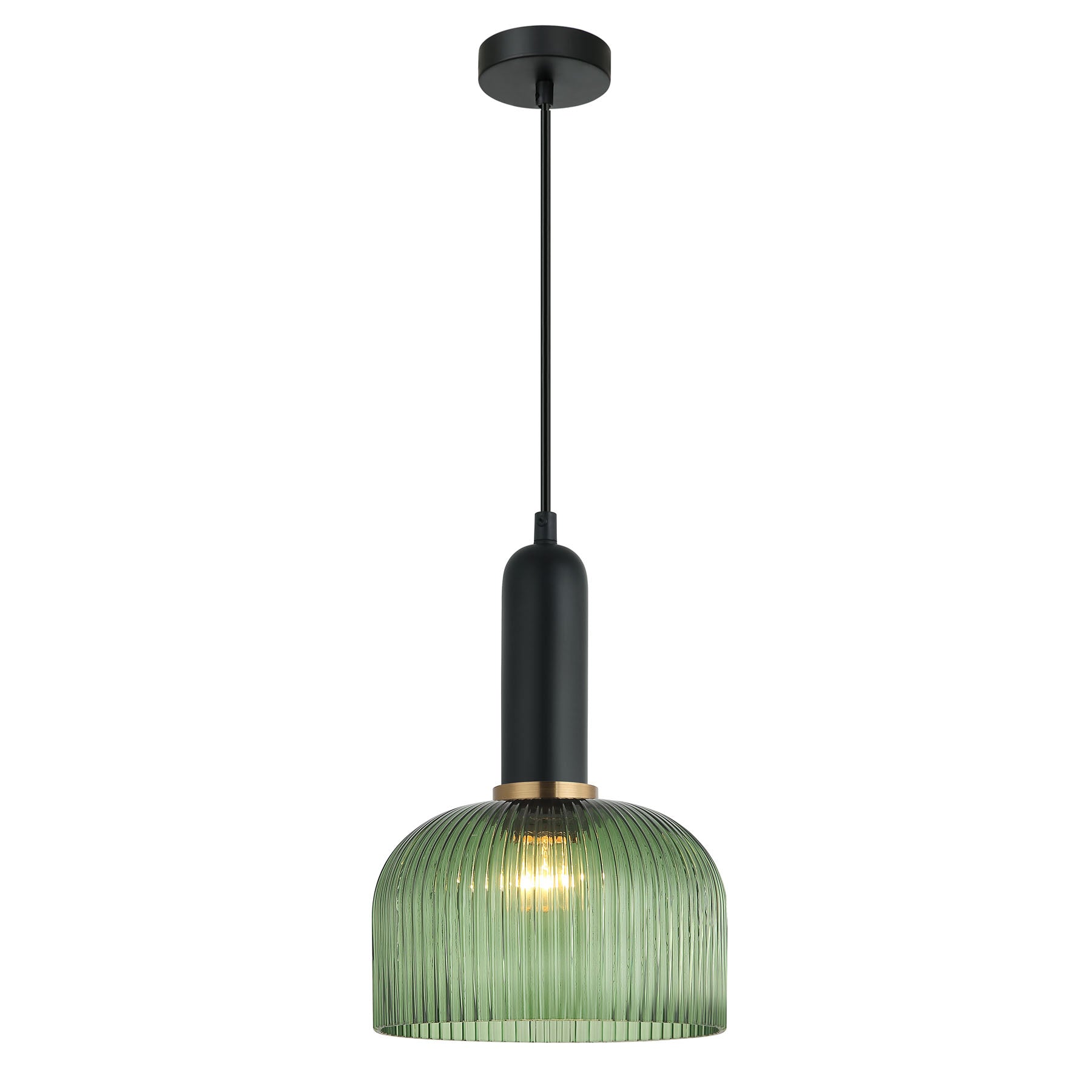 Buy Pendant Lights Australia Vintaj 1 Light Pendant Green Glass Dome Shape - VINTAJ14