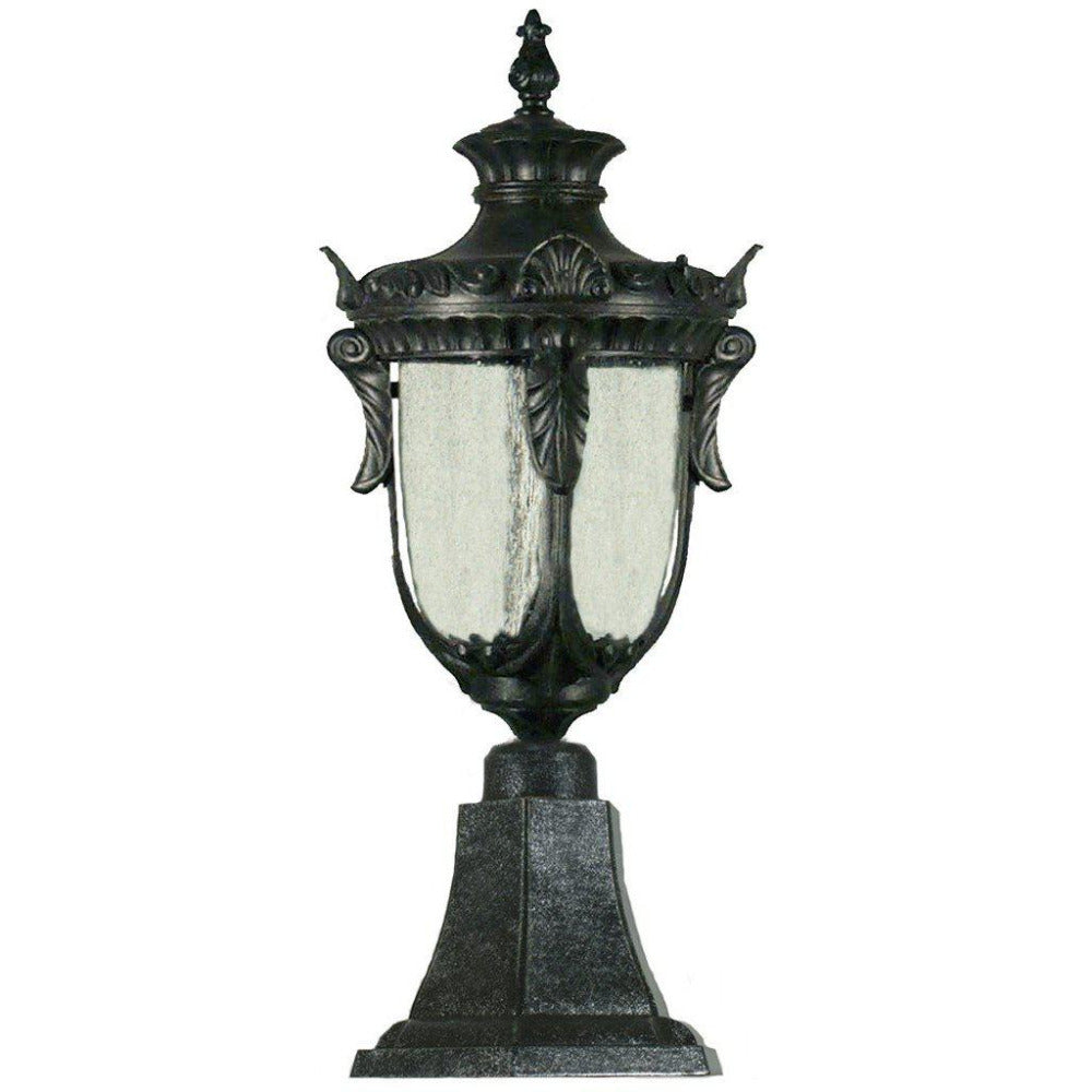 Buy Pillar & Pedestal Lights Australia Wellington Medium Pillar Mount Antique Black IP44 - 1000577