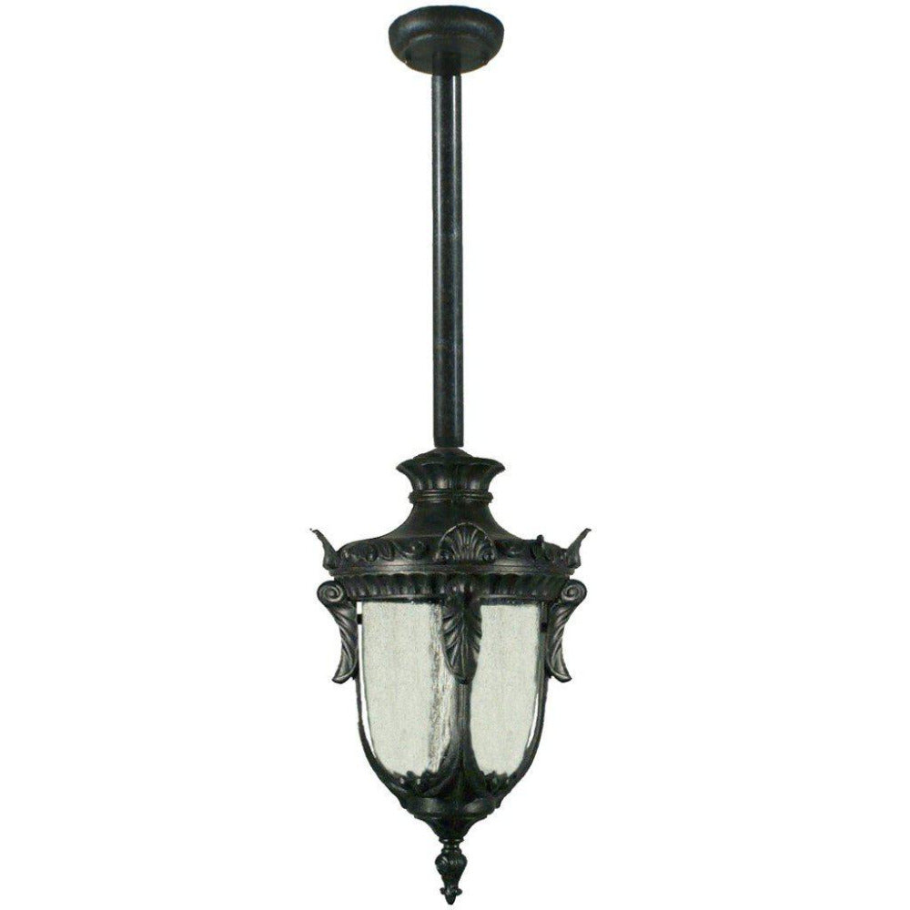 Wellington Large Outdoor Rod Pendant Antique Black IP44 - 1000575