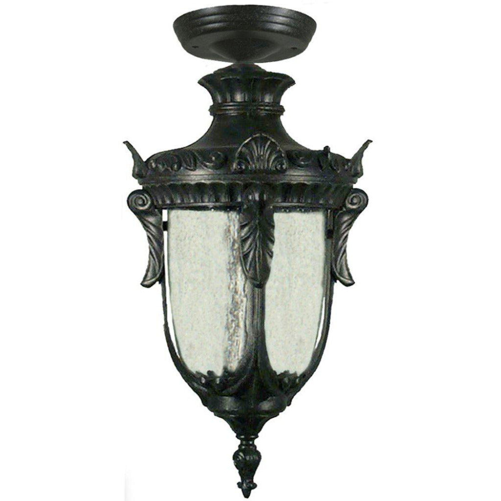 Buy Outdoor Close To Ceiling Lights Australia Wellington Medium Under Eave Light Antique Black IP44 - 1000579
