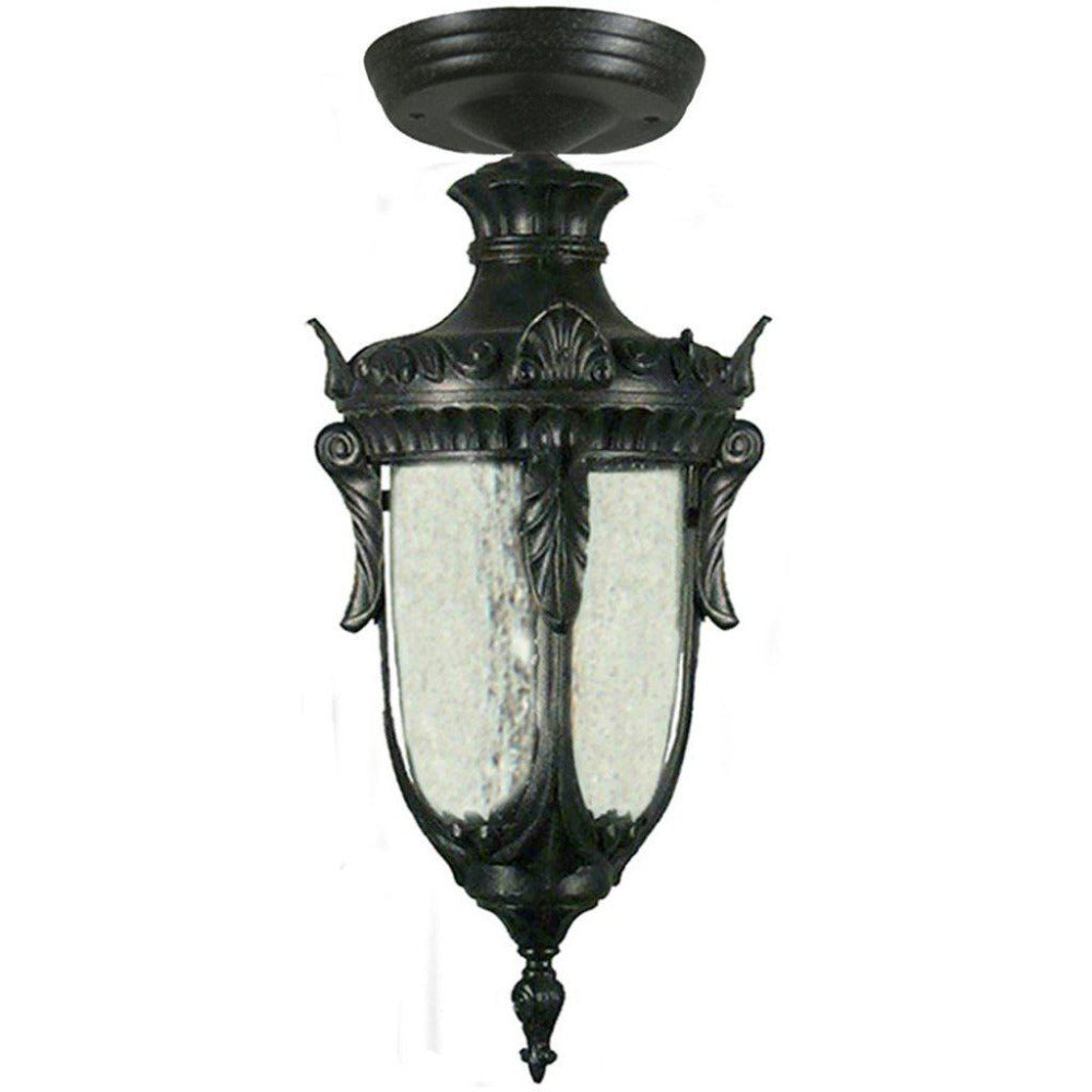 Buy Outdoor Close To Ceiling Lights Australia Wellington Small Under Eave Light Antique Black IP44 - 1000580