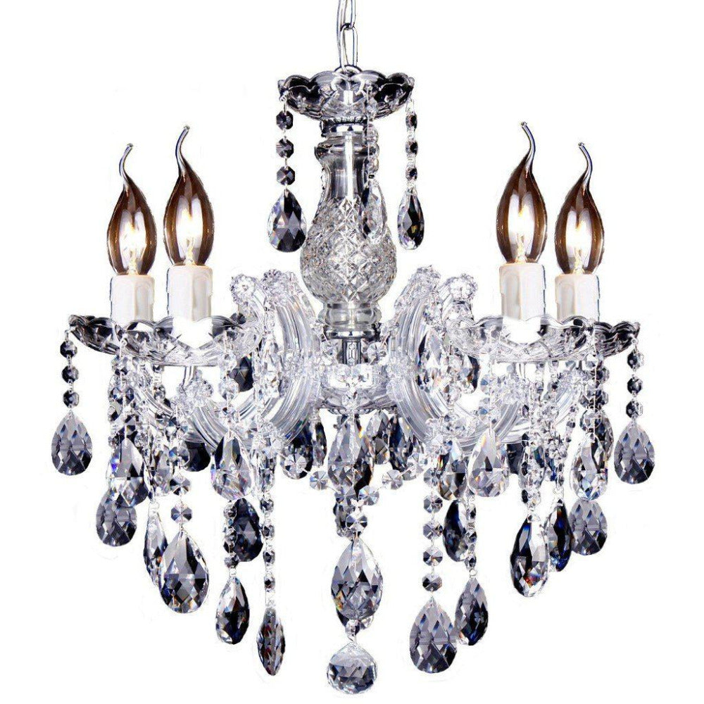 Buy Chandeliers Australia Zurich 5 Light Crystal Chandelier Chrome - 1000607