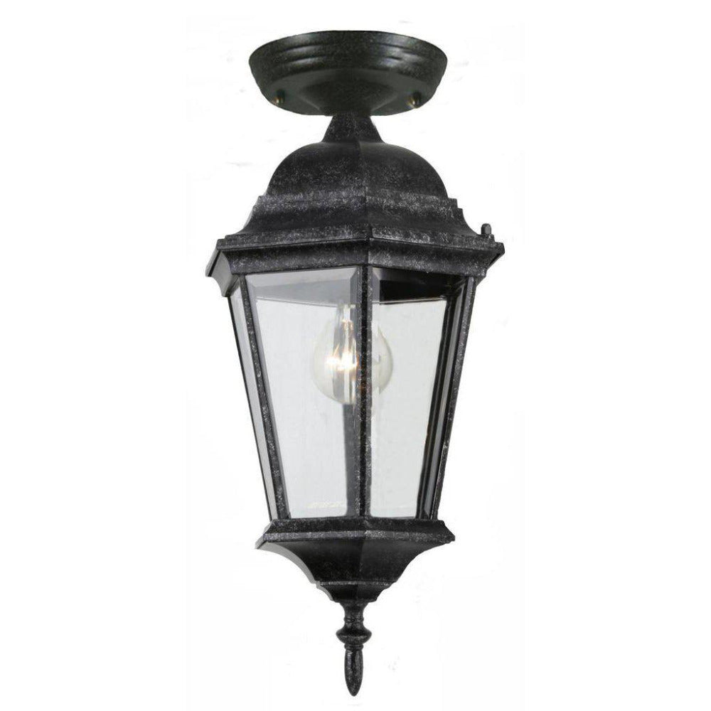 Buy Outdoor Close To Ceiling Lights Australia Junction Small Under Eave Light Antique Black IP44 - 1001242