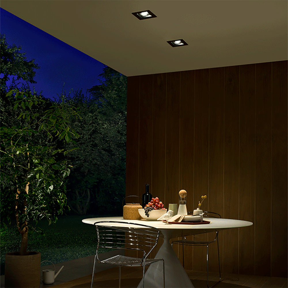 Buy Recessed LED Downlights Australia Altopiano 3.7 Square Recessed LED Downlight Anti-Glare Plastic 2CCT - AP3610