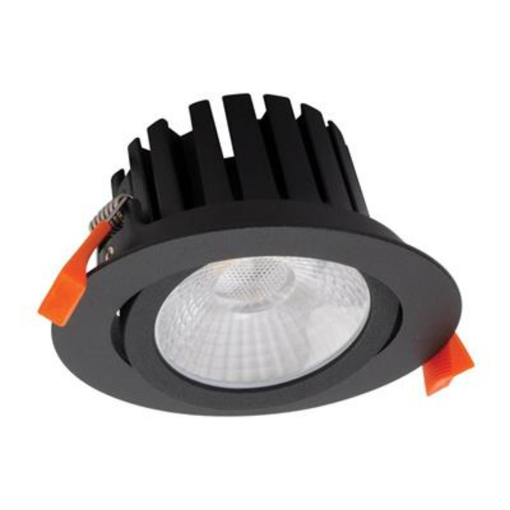 Buy Recessed LED Downlights Australia Aqua Tilt Recessed LED Downlight 13W Black Aluminium 3CCT - 21274
