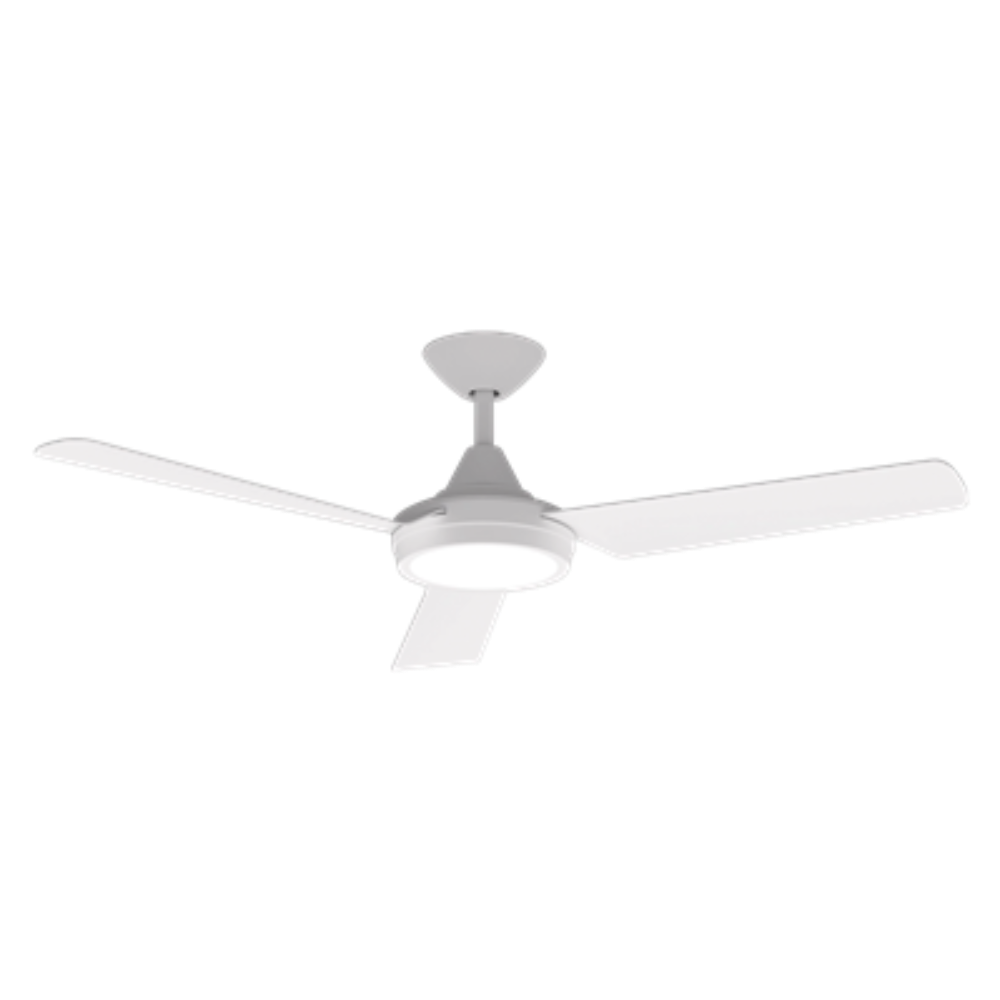 Buy DC Ceiling Fans With Light Australia Axis DC Ceiling Fan 48" White LED Light White - 60031