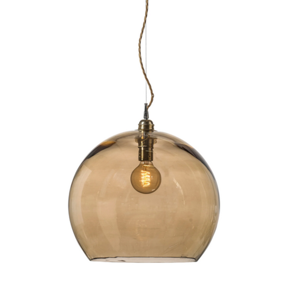 Buy Pendant Lights Australia Rowan Pendant Light W390mm Glass Matt Gold - LA1017