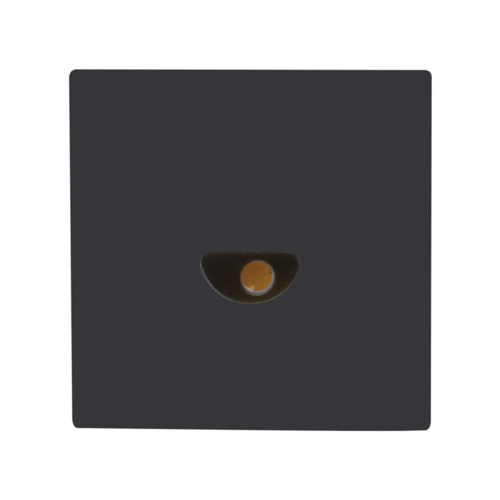 Buy Outdoor Step Lights Australia Camino Square Outdoor Step Light Asymmetric Black 3CCT - 21745