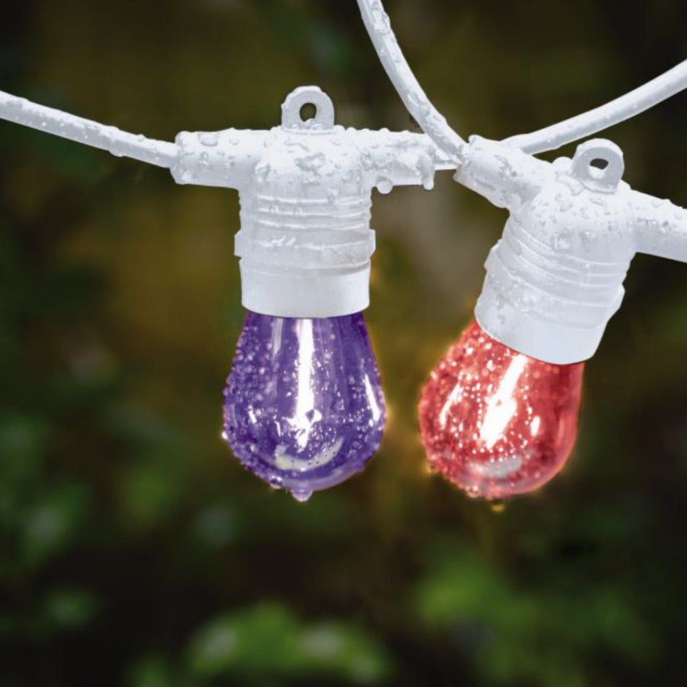 Buy Festoon Lights Australia Solar Festoon 10 Lights 12V White Plastic RGB - 205721N