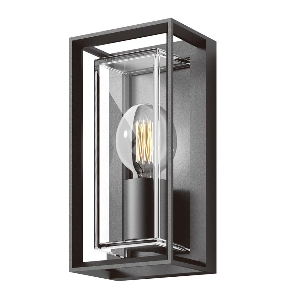 Buy Exterior Wall Lights Australia Claro Rectangle Exterior Wall Light Dark Grey Aluminium - 19891