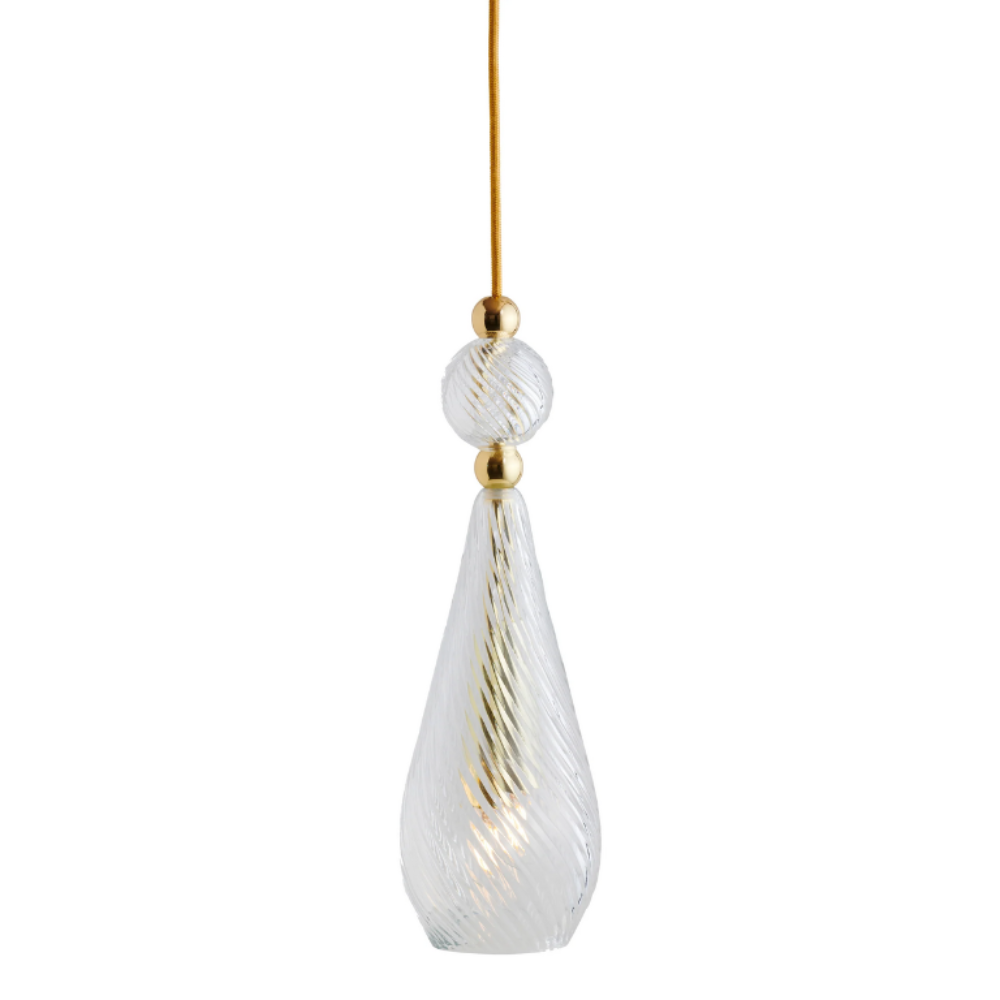 Buy Pendant Lights Australia Smykke Pendant Light W125mm Glass Shiny Gold - LA1011