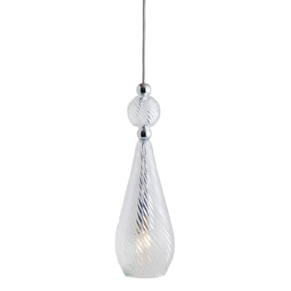 Buy Pendant Lights Australia Smykke Pendant Light W125mm Glass Shiny Silver - LA1011