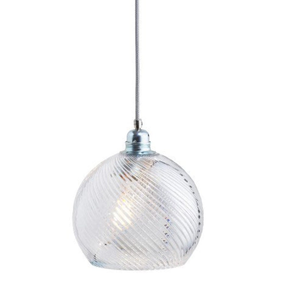 Buy Pendant Lights Australia Rowan Pendant Light W220mm Glass Matt Silver - LA101