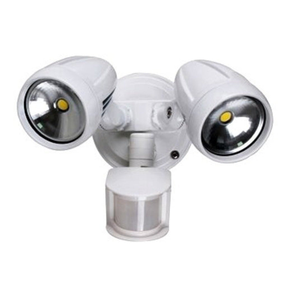 Buy Security Wall Lights Australia Security Wall Light 2 LED White Aluminium IP44 TRI CCT - AC4202/WH/TC