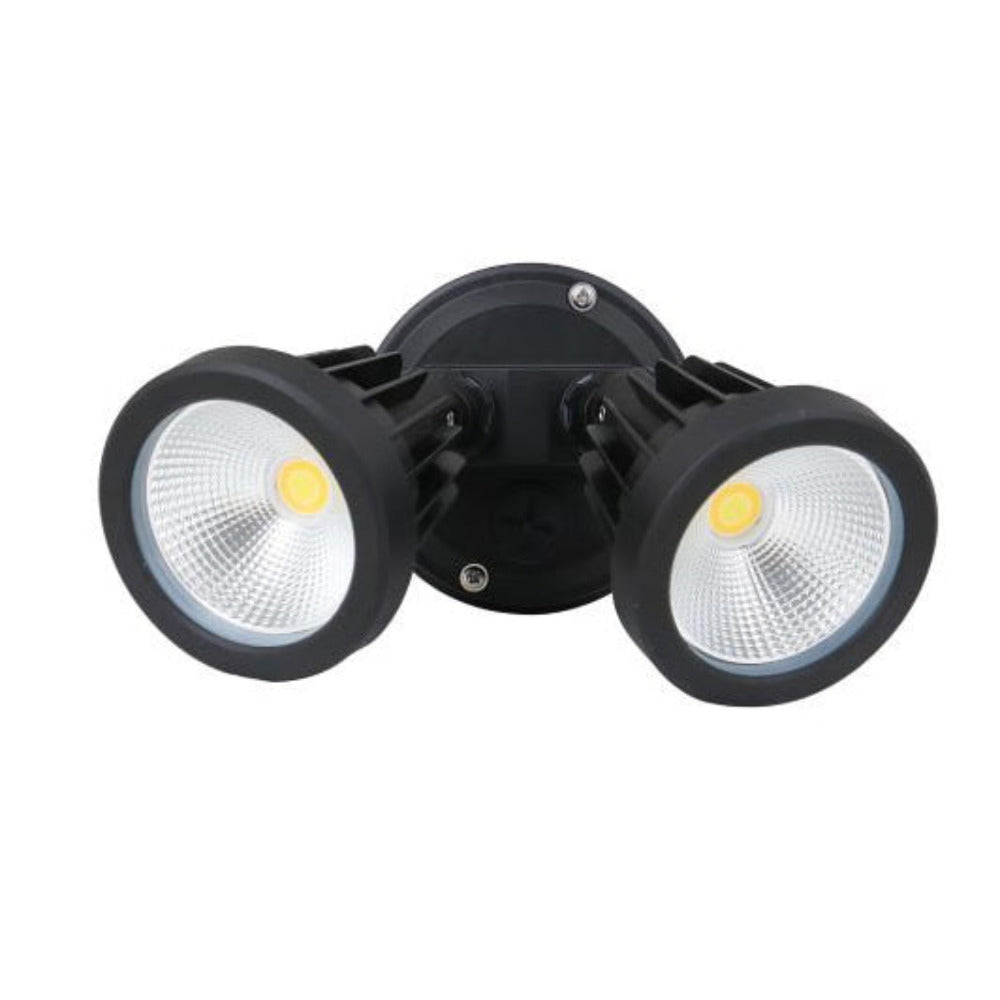Buy Exterior Spotlights Australia Exterior Spotlight 2 LED Black IP65 TRI Colour - AC4265/BK