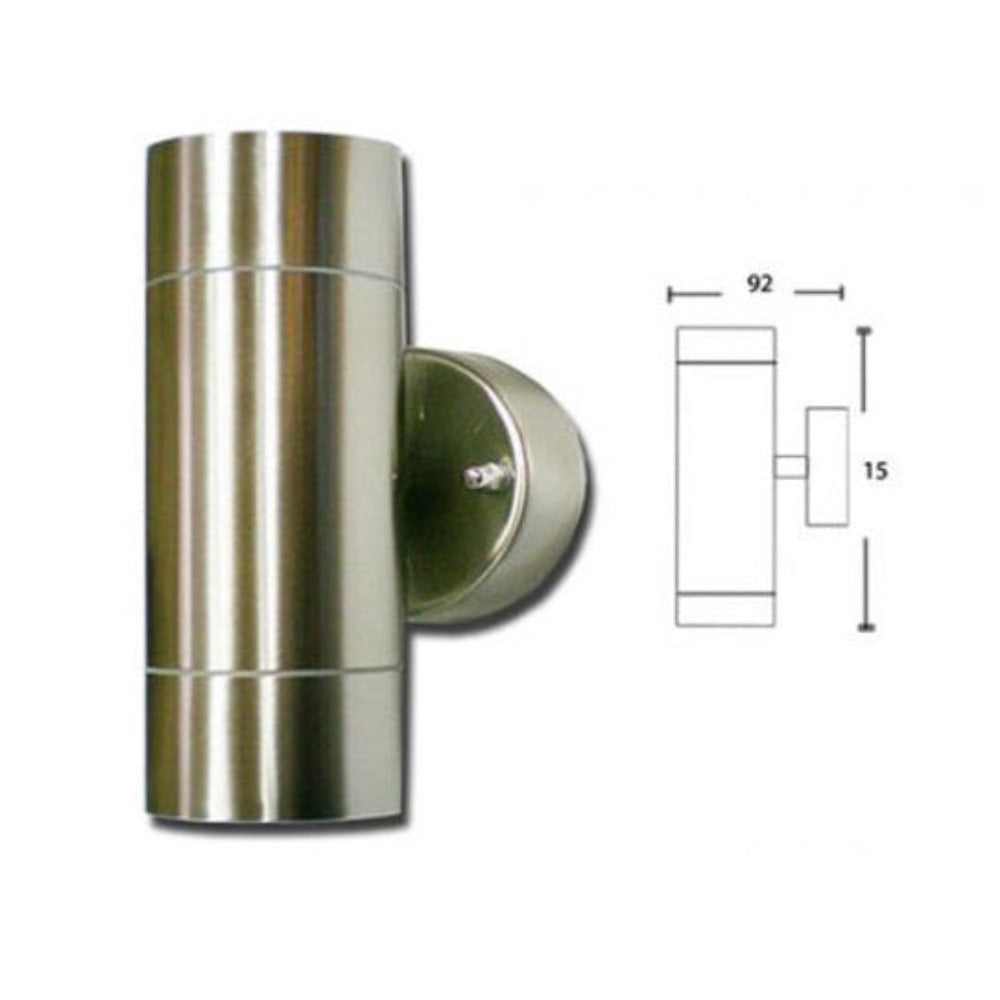 Buy Up / Down Wall Lights Australia Up / Down Wall Light Round Fixed H210mm 304 Stainless steel - 146 C+C EX