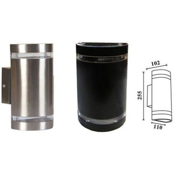 Buy Up / Down Wall Lights Australia Curve Up / Down Wall Lights H255mm 304 Stainless steel - 256-2