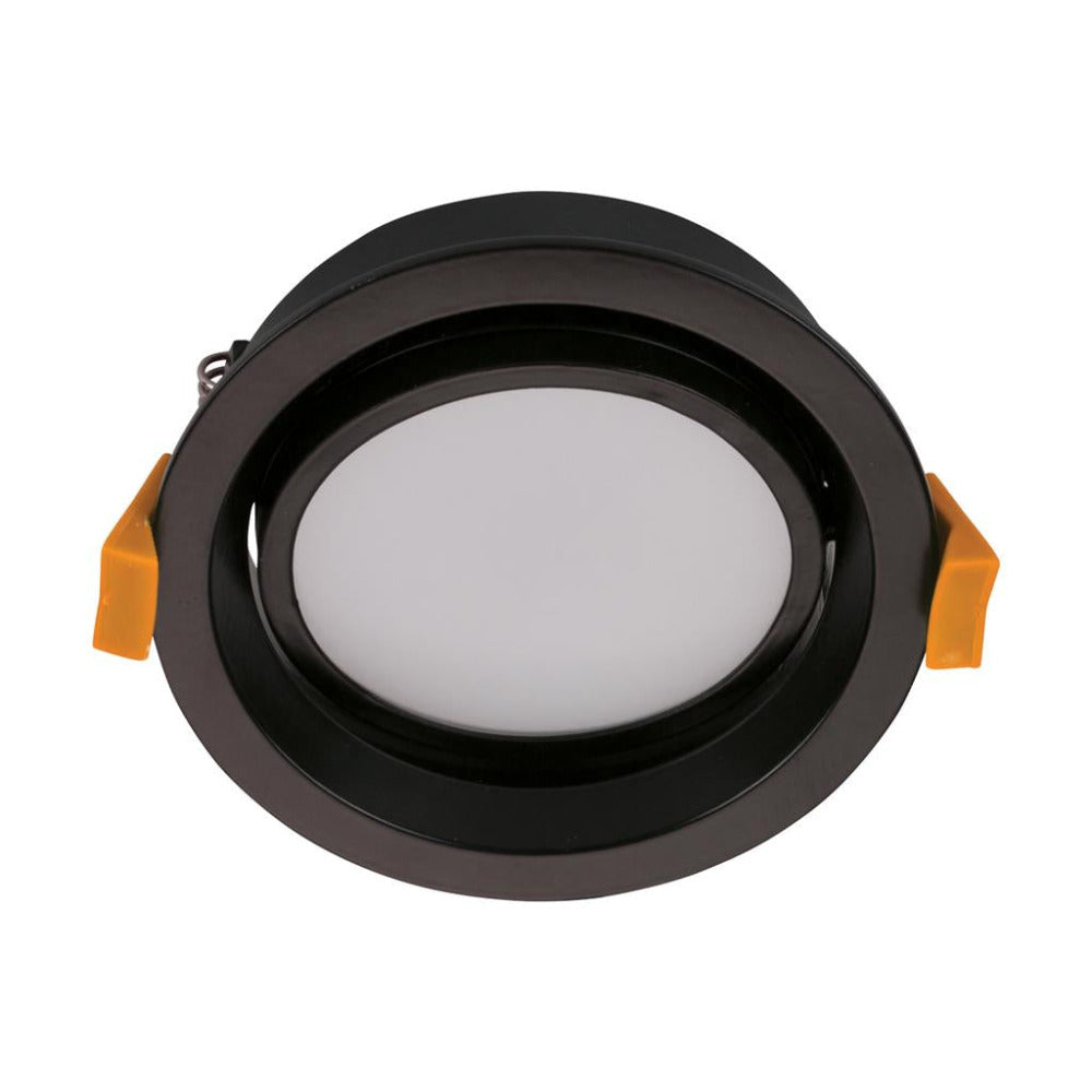 Deco Tilt Round Recessed LED Downlight 13W Black Aluminium 3CCT / DALI - 21668