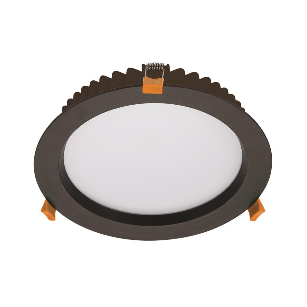 Deco Round Recessed LED Downlight 28W Black Aluminium 3CCT / DALI - 21597