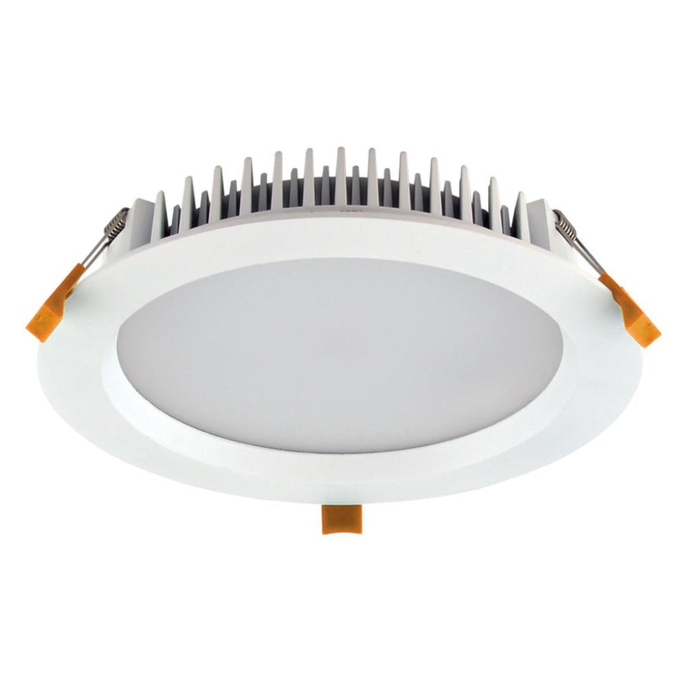 Buy Recessed LED Downlights Australia Deco Round Recessed LED Downlight 28W White Aluminium 3CCT / DALI - 21596