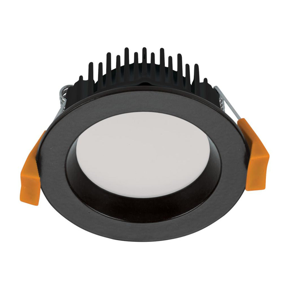 Buy Recessed LED Downlights Australia Deco Round Recessed LED Downlight 8W Black Aluminium 3CCT / DALI - 21586