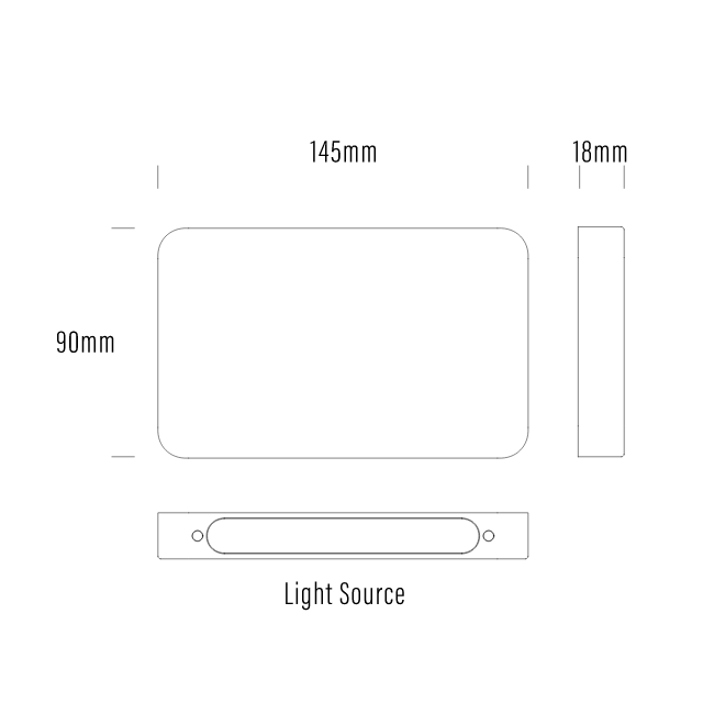 Buy Outdoor Step Lights Australia Lumena Outdoor Step Light 24V DC W145mm - AQL-516-E006
