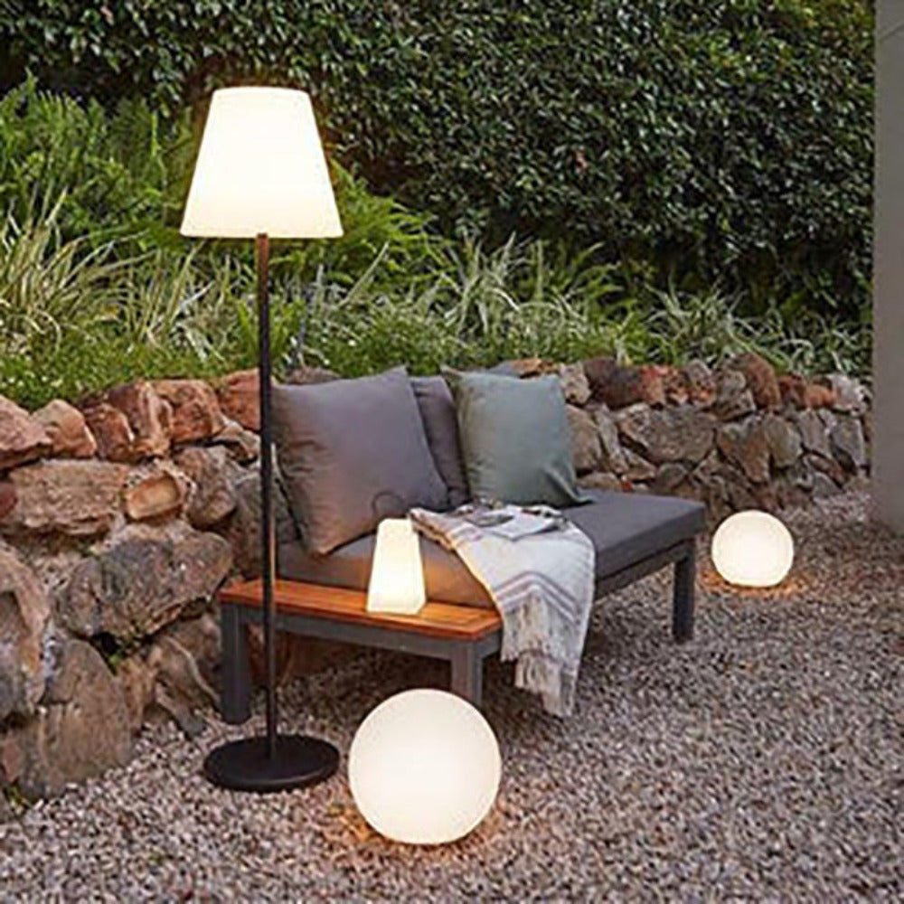 Buy Table Lamps Australia LED Mood Outdoor Portable Ball Light 5V Battery W300mm White Plastic RGB - LL0503
