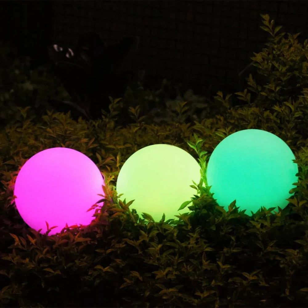 Buy Table Lamps Australia LED Mood Outdoor Portable Ball Light 5V Battery W300mm White Plastic RGB - LL0503