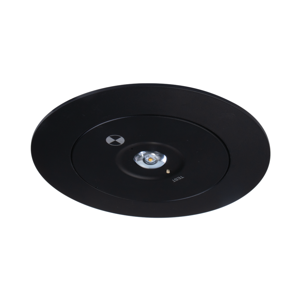 Buy Emergency LED Spitfire Australia Evac Round Emergency LED Spitfire 3.5W Black 4500K - 66041