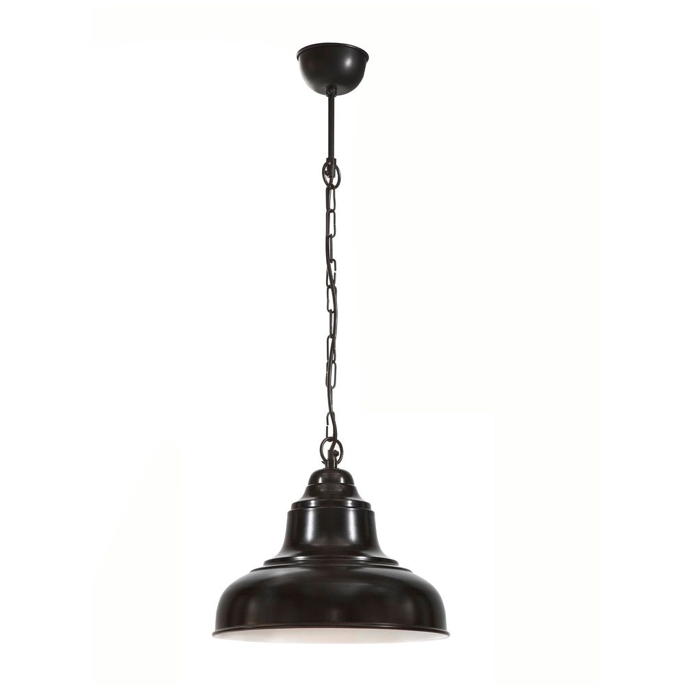 Buy Pendant lights australia - Brasserie 1 Light Pendant Small Black - ELANK39901BLK