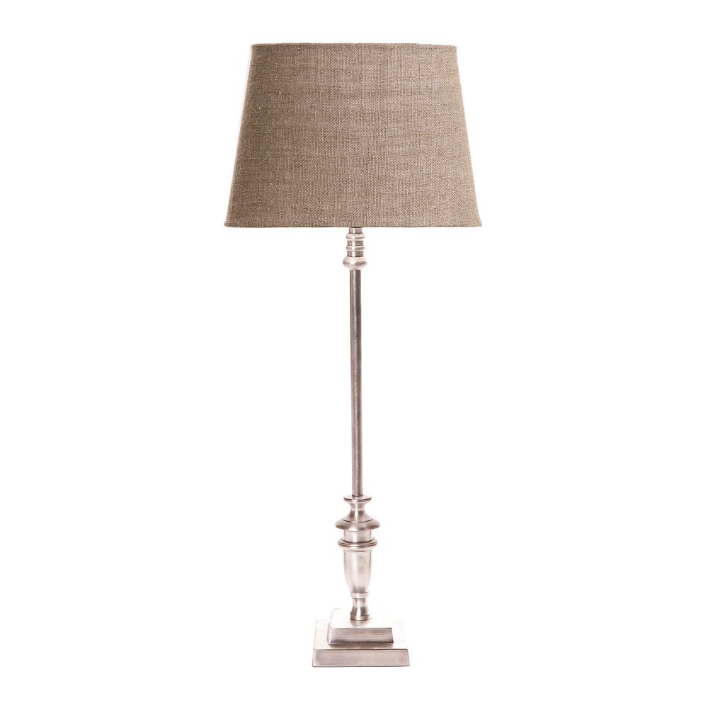Buy Table Lamps Australia Lyon Table Lamp Base Only - Antique Silver - ELANK64762AS