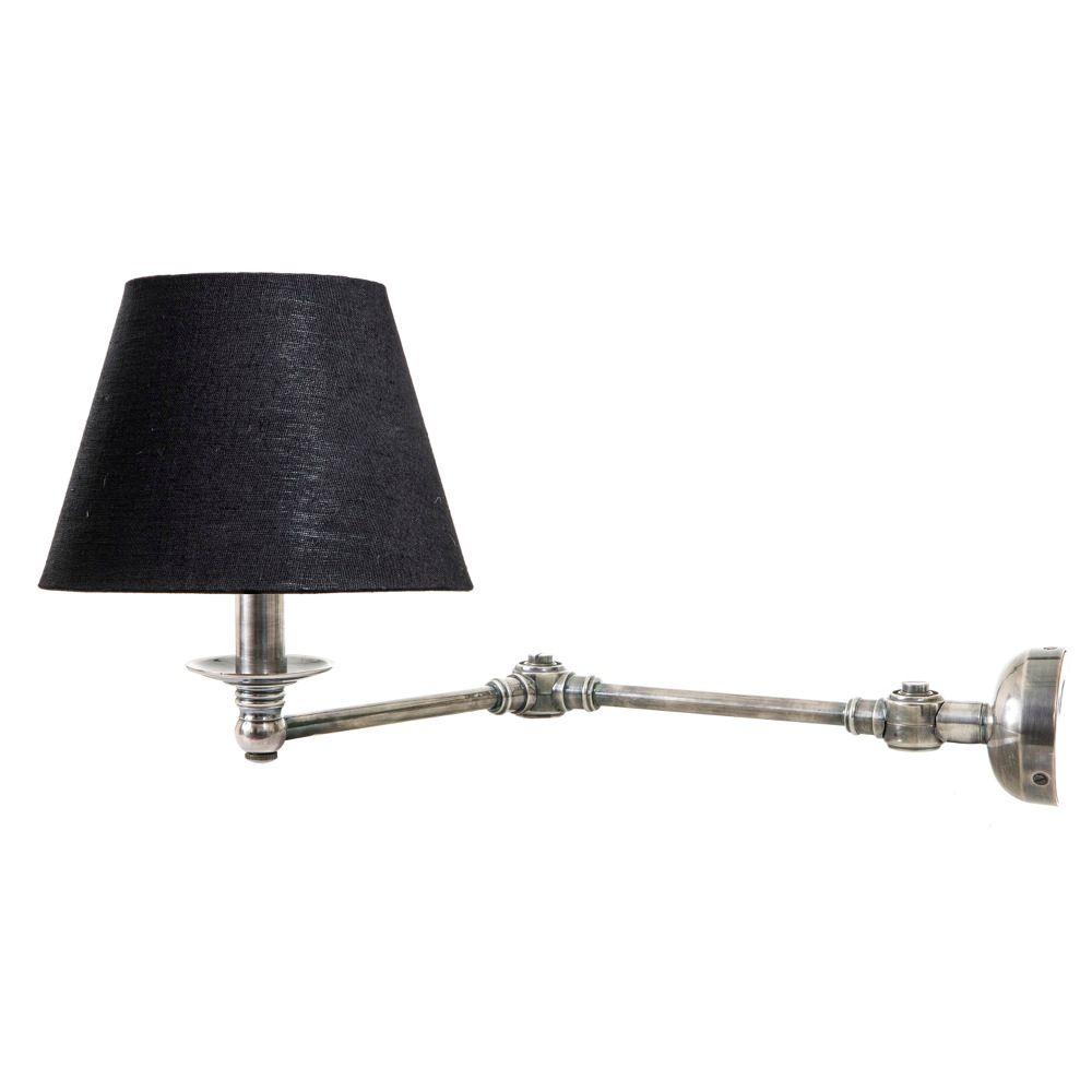 Buy Wall Sconce Australia Portland 1 Light Swing Arm Sconce Base Silver - ELPIM50764AS
