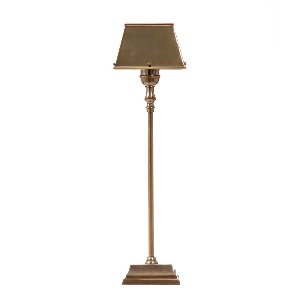 Buy Table Lamps Australia Collin 1 Light Table Lamp with Rectangular Metal Shade Antique Brass - ELPIM70517AB