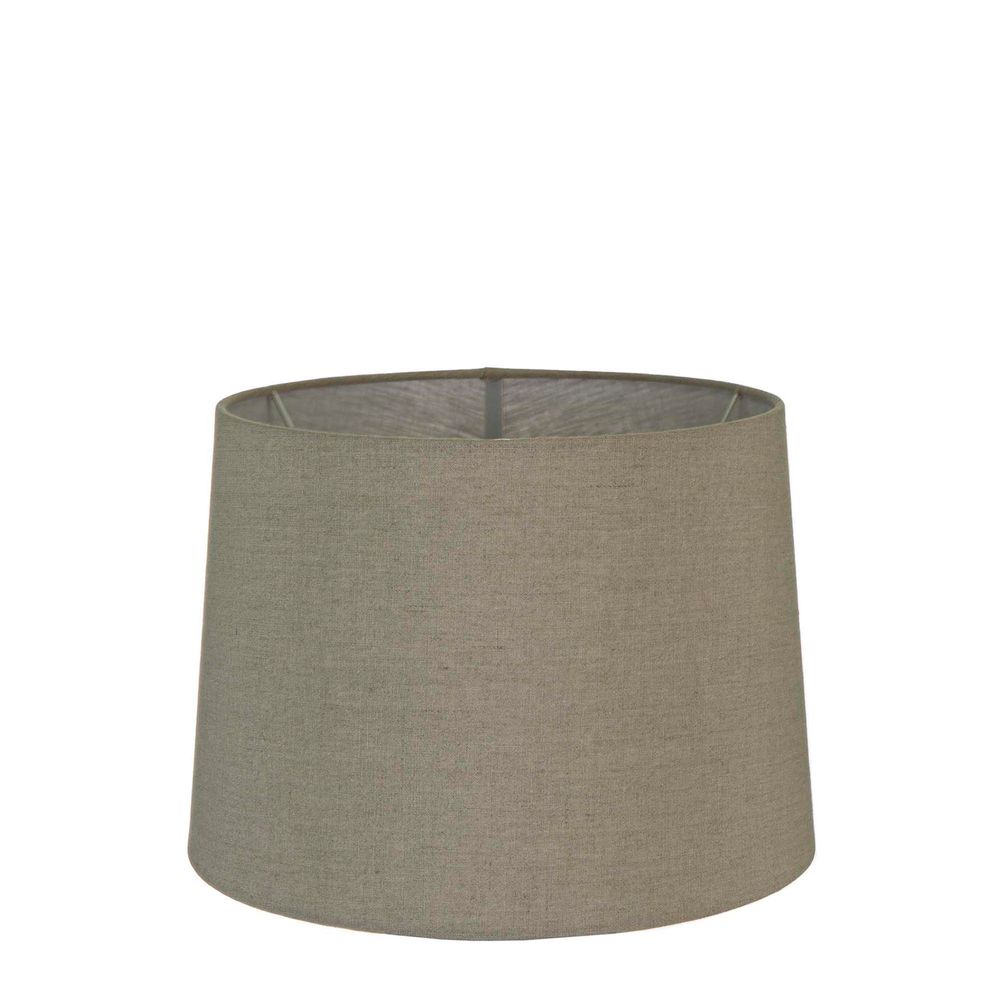 Buy Lamp Shades Australia Small Drum Lamp Shade (12x10.5x8 H) - Dark Natural Linen - Linen Lamp Shade - ELSZ121058NLEU