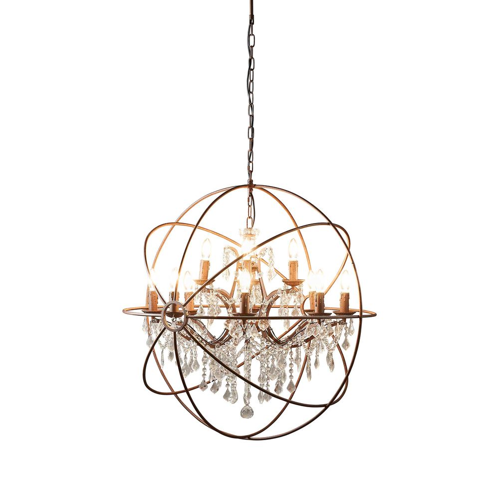 Buy Chandeliers Australia Sundance 12 Light Chandelier Large Rust - ELZR600284OR