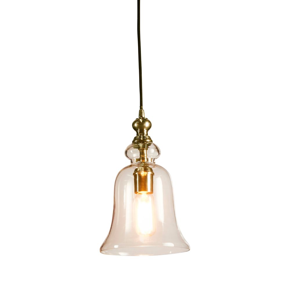 Buy Pendant lights australia - Tivoli Glass 1 Light Pendant Brass - ELPIM50489AB