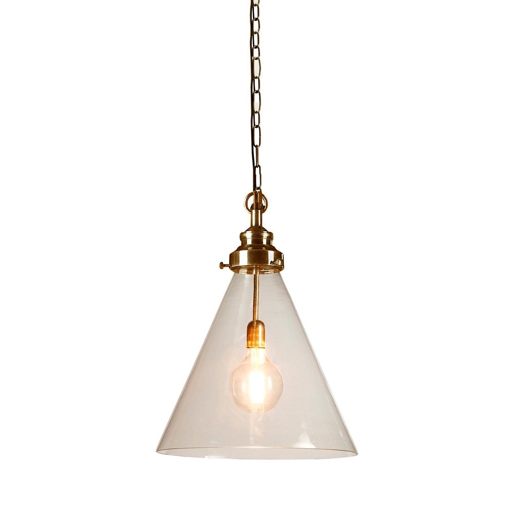Buy Pendant Lights Australia Gadsden Medium Glass 1 Light Pendant Brass - ELPIM51961AB