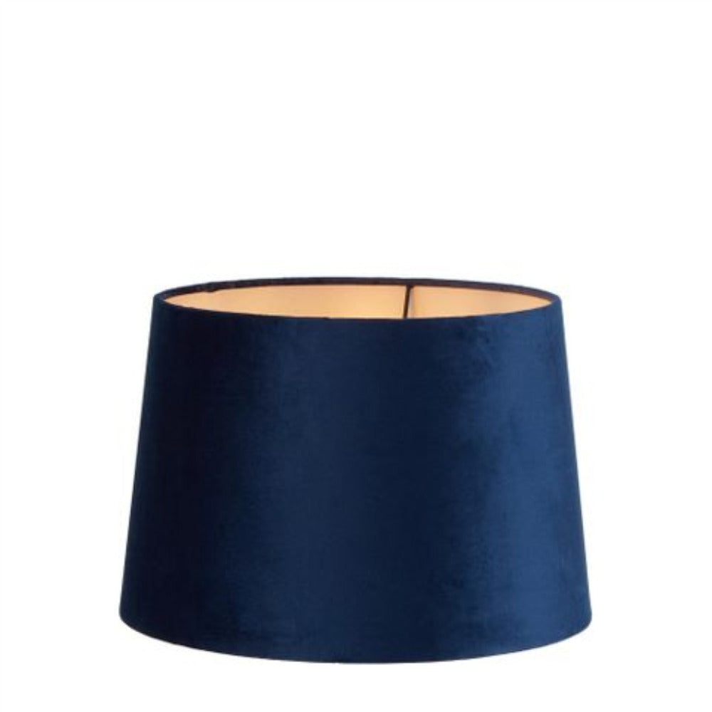 Buy Lamp Shades Australia Medium Drum Lamp Shade (14x12x9.5 H) - Royal Blue - Velvet Lamp Shade - ELSZ141295BLEU