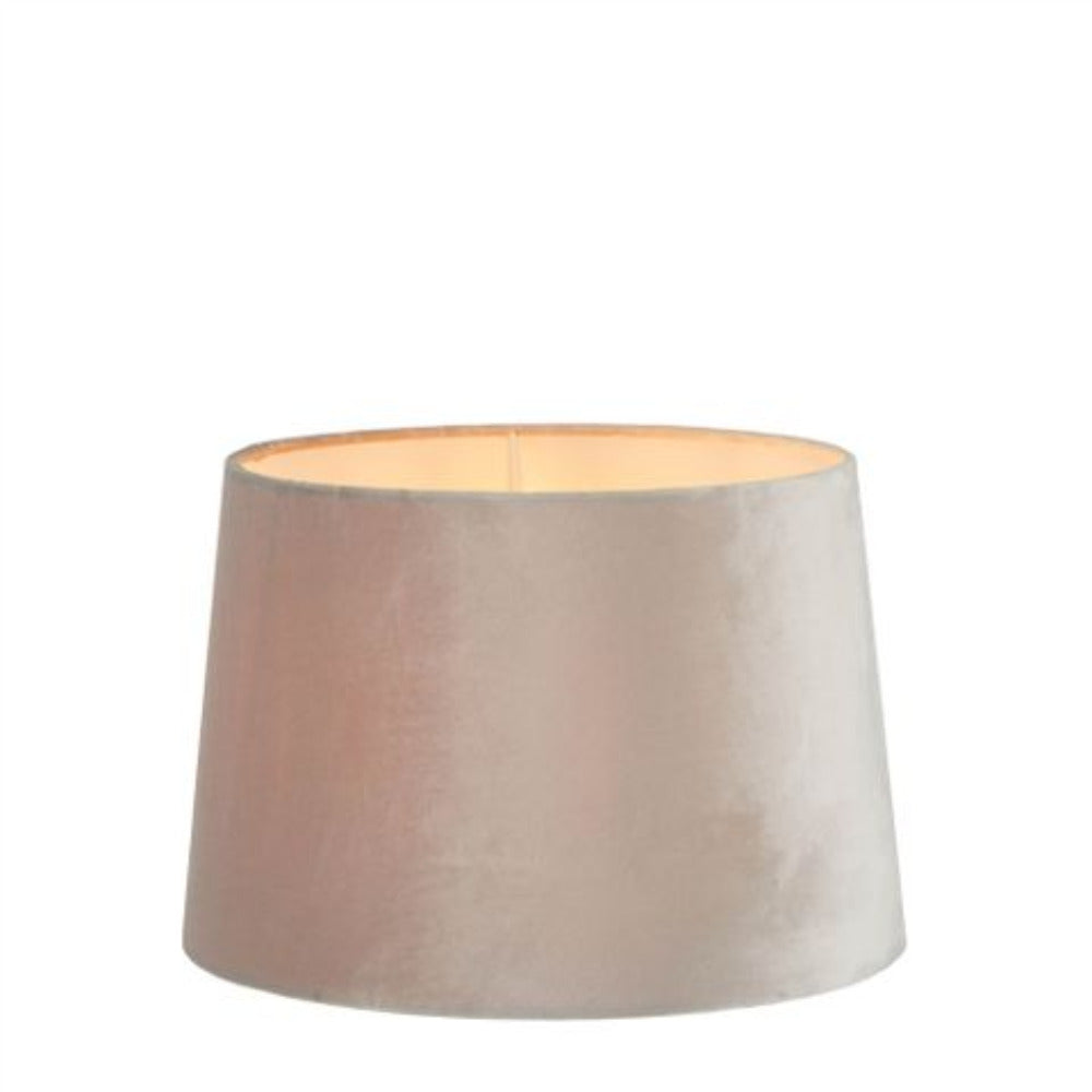 Buy Lamp Shades Australia Medium Drum Lamp Shade (14x12x9.5 H) - Mist Grey - Velvet Lamp Shade - ELSZ141295GYEU