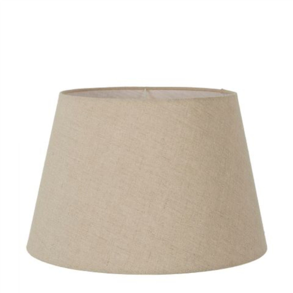 Buy Lamp Shades Australia Large Taper Lamp Shade (16x11x10 H) - Dark Natural Linen - Linen Lamp Shade - ELSZ161110NLEU