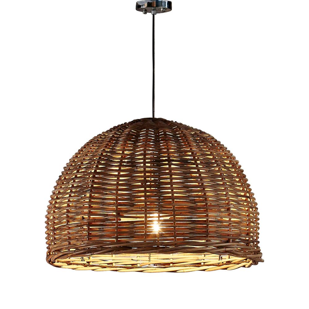 Buy Pendant Lights Australia Rattan Large 1 Light Pendant 600x400mm - ELVAN222