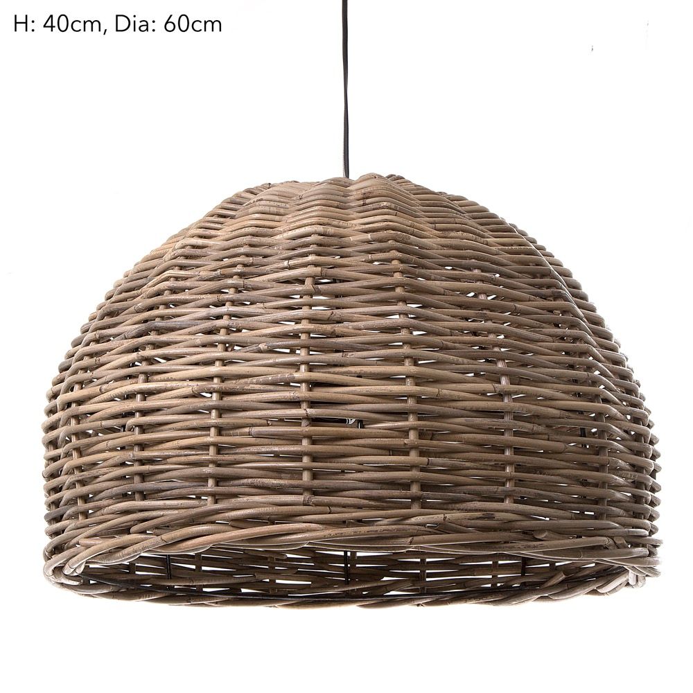 Buy Pendant Lights Australia Rattan Large 1 Light Pendant 600x400mm - ELVAN222