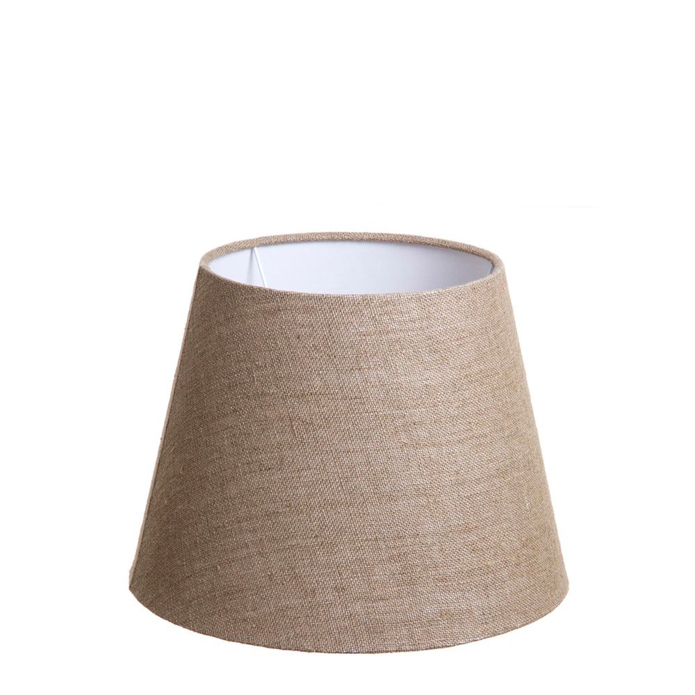 Buy Lamp Shades Australia Small Taper Lamp Shade (12x8x9 H) - Dark Natural Linen - Linen Lamp Shade - ELSZ1289NLEU