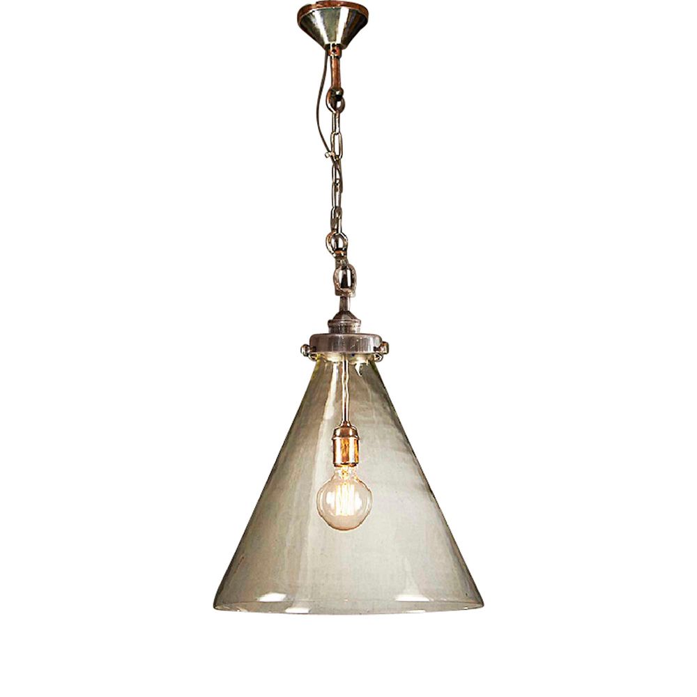 Buy Pendant lights australia - Gadsden Medium Glass 1 Light Pendant Silver - ELPIM51961AS