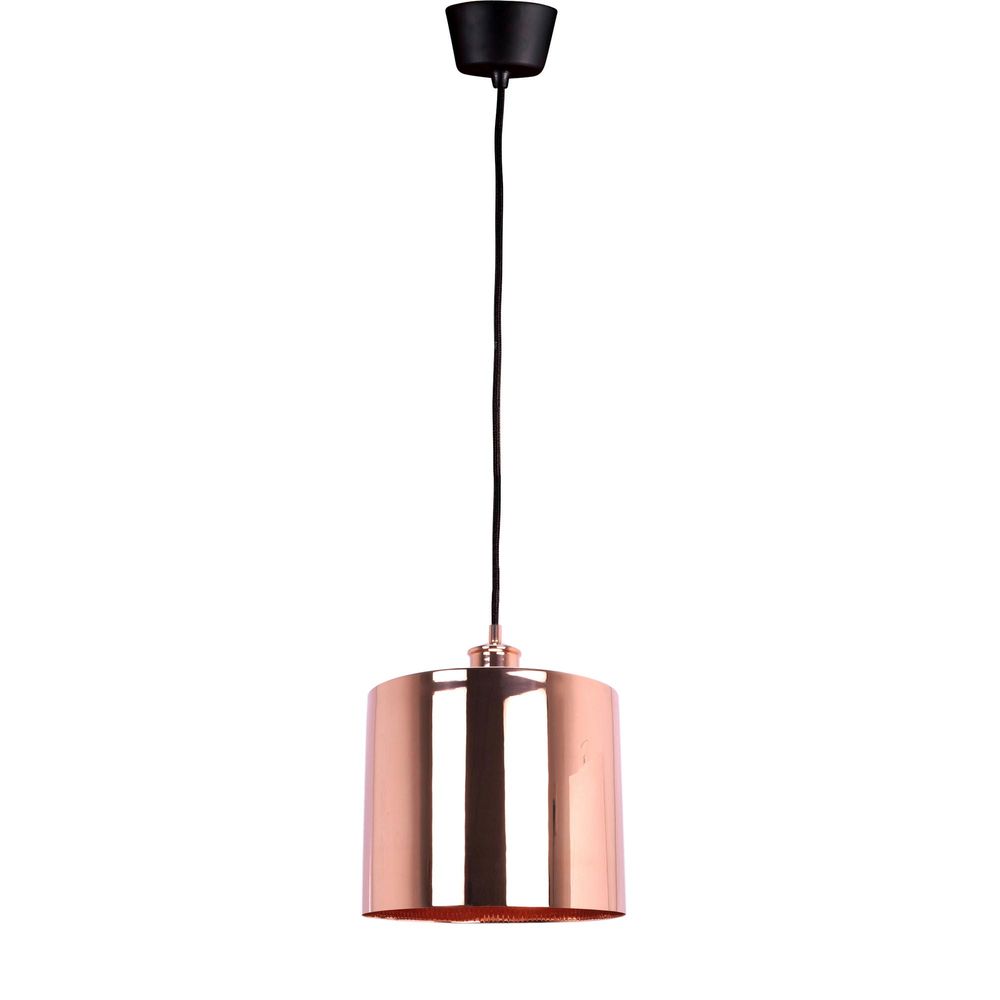 Portofino Medium 1 Light Metal Drum Pendant Shiny Copper - ELPRTF23COP