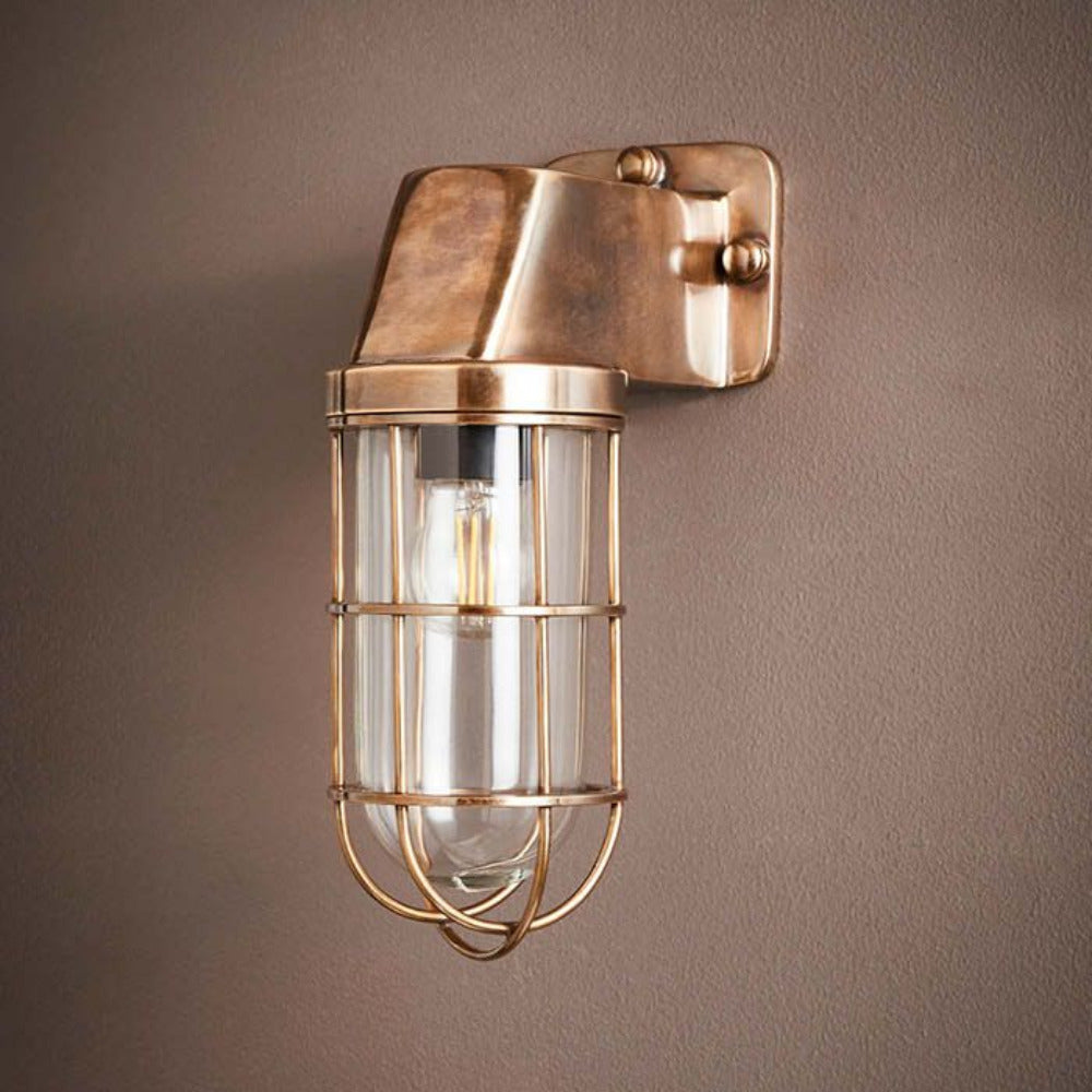 Royal London Outdoor Wall Light Antique Brass - ELPIM50401AB