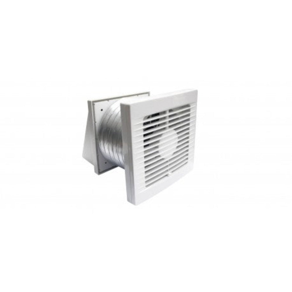 Buy Exhaust Fans Australia Through Wall Fan Kit 125mm White - FAN0080