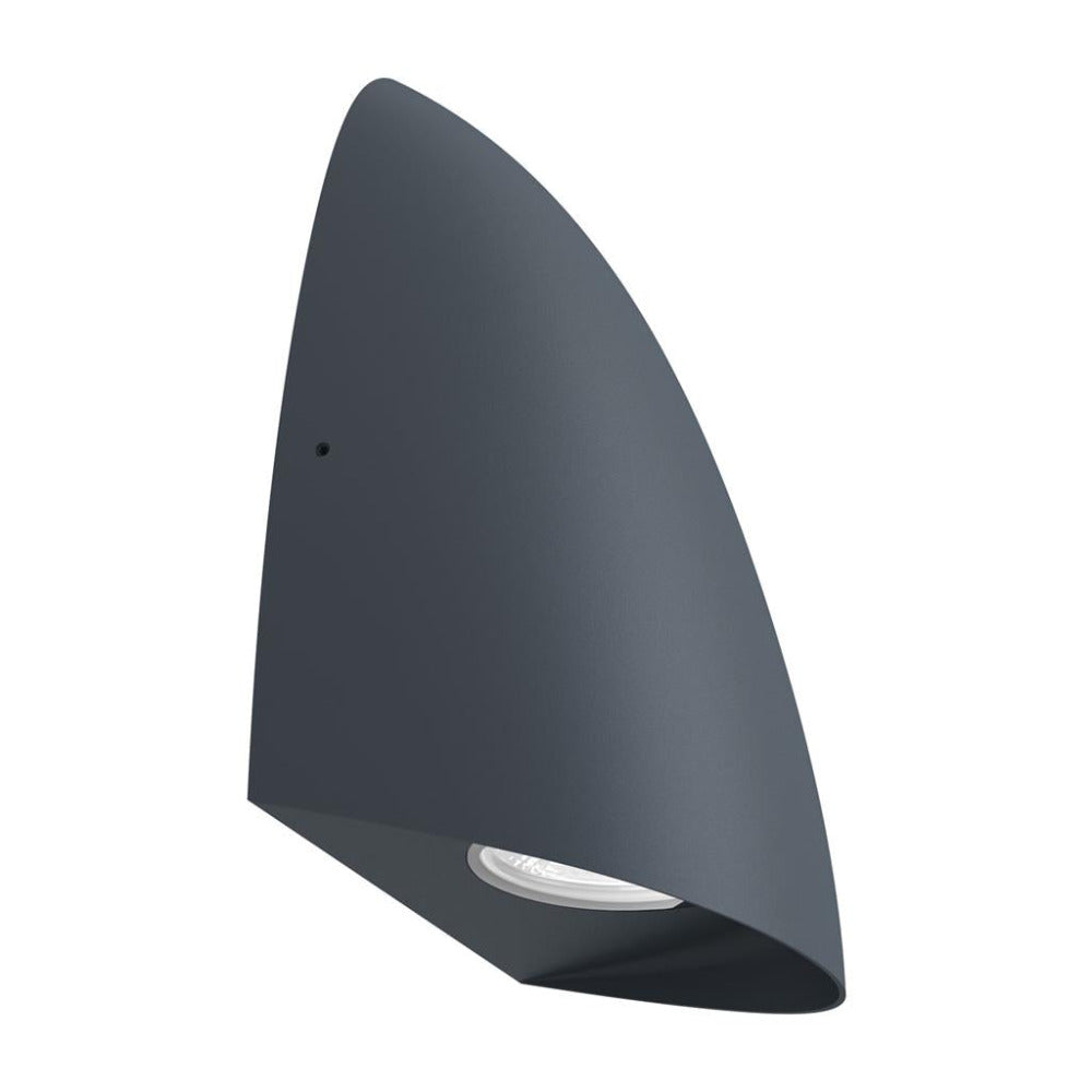 Buy Exterior Wall Lights Australia Finn Exterior Wall Light 8W Dark Grey Aluminium 3CCT - 22656