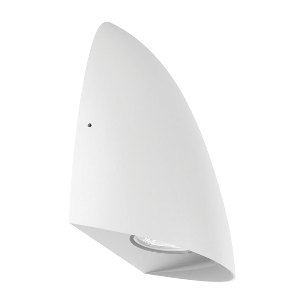 Buy Exterior Wall Lights Australia Finn Exterior Wall Light 8W White Aluminium 3CCT - 22657